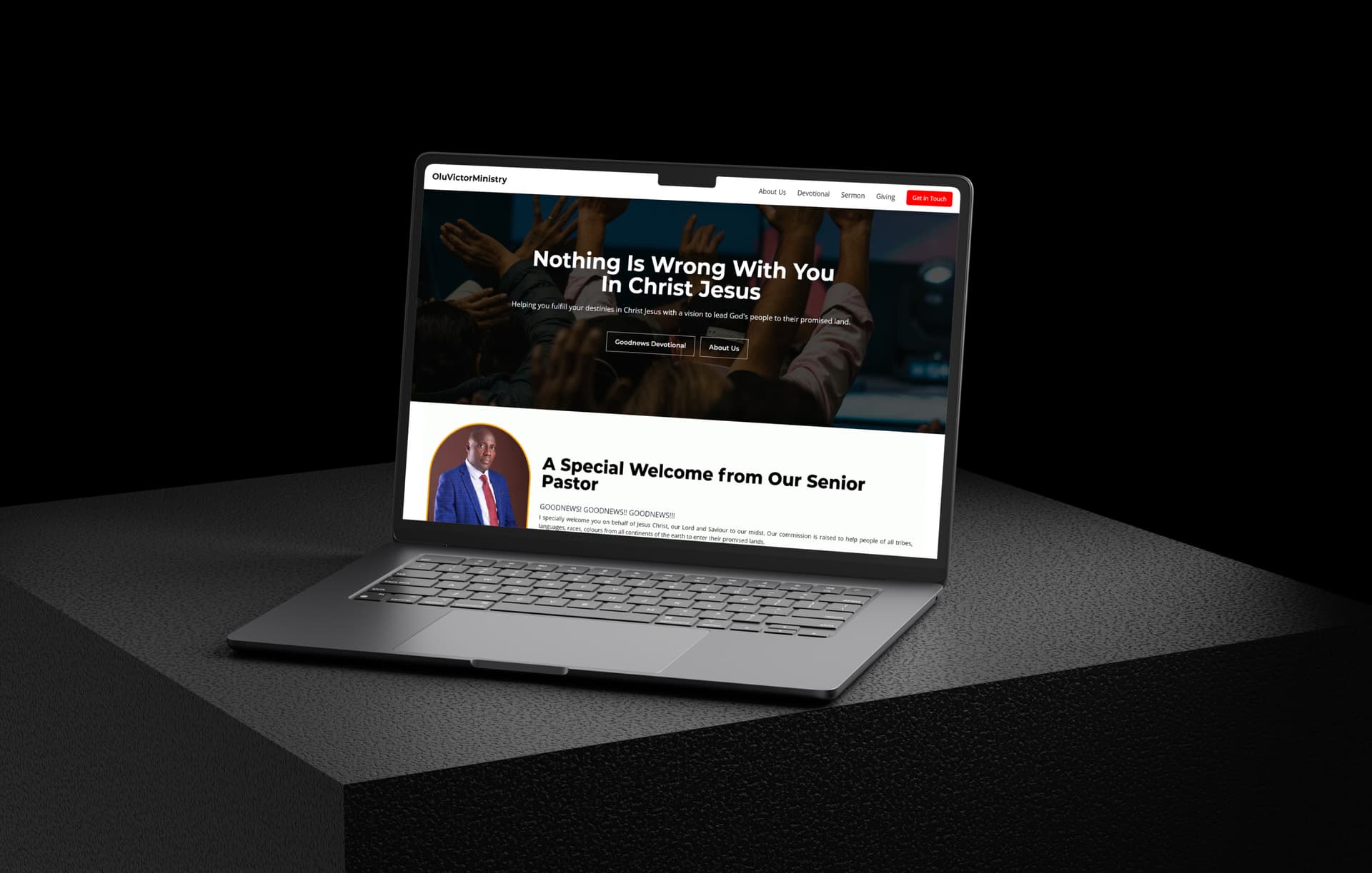 Oluvictor Ministry Landing Page